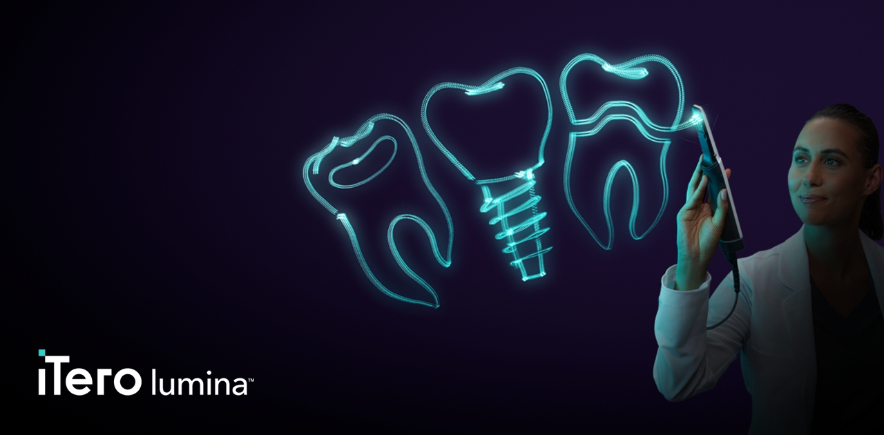 Woman cleaning teeth with electric toothbrush iTero Lumina - Intraoralscanner - Hamburg Innenstadt